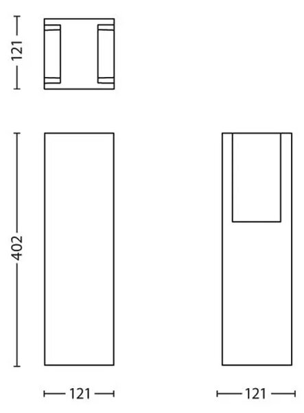 ZUNANJA SVETILKA TURACO HUE ANTRACIT 9,5 W 16473/93/P0