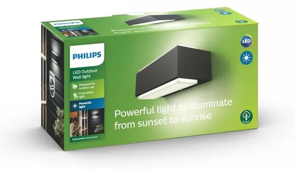 STENSKA SVETILKA LED 2x4,5W/1000lm/4000K STRATOSPHERE IP44 ANTRACIT 16487/93/P3