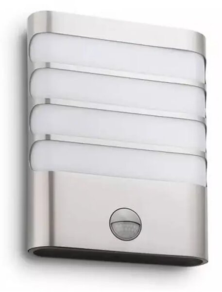 STENSKA SVETILKA RACCOON S SENZORSKIM LED 4W/400lm/2700K/IP44/INOX 17274/47/16