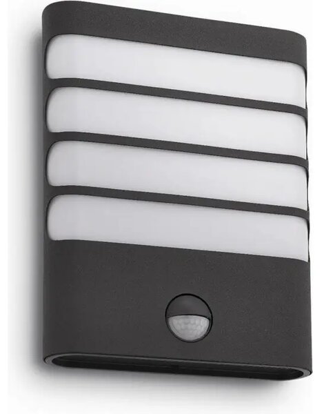 STENSKA SVETILKA RACCOON S SENZORSKIM LED 4W/400lm/2700K/IP44/ANTRACIT 17274/93/16