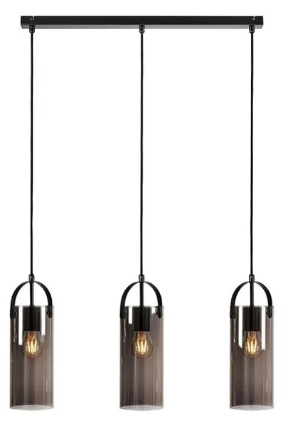 VISEČA SVETILKA GLORY 3L ČRNA/DIMENA E27 MA108219