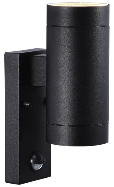 STENSKA SVETILKA TIN MAXI Z DVOJNIM SENZORJEM, ČRNA, GU10 IP54 21519103