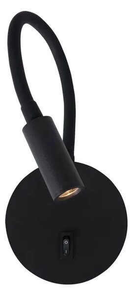 LED STENSKA SVETILKA JACO 3 W/3000K/190lm/IP20/ ČRNA NL8140322