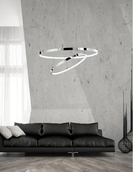 VISEČA LED SVETILKA ARIA 74W/3000K/4025lm/IP20/KROM NL17222003