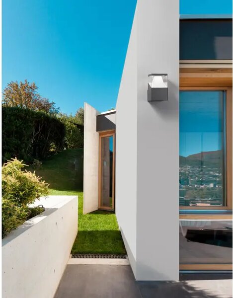 ZUNANJA STENSKA SVETILKA LOCK LED 12W/3000 vendar 4000K/1047lm/IP54/TEMNO SIVA NL813101