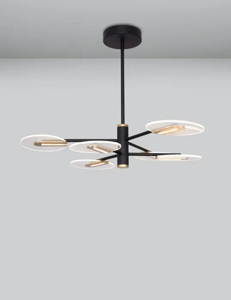 GENTI VISEČA LED SVETILKA 41W/3000K/2681lm/IP20/ČRNA V ZLATI BARVI NL9545406