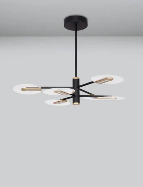 GENTI VISEČA LED SVETILKA 41W/3000K/2681lm/IP20/ČRNA V ZLATI BARVI NL9545406