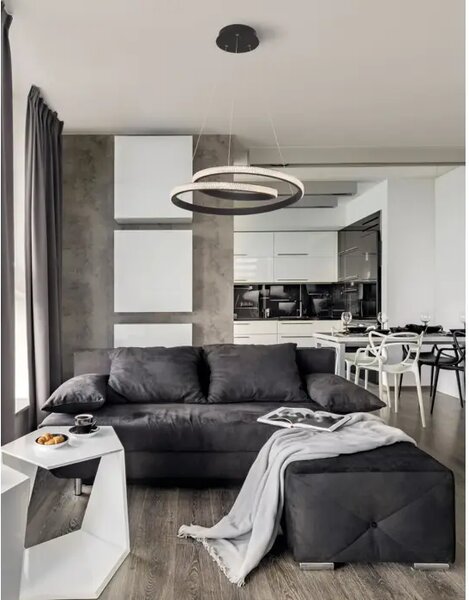 VISEČA LED SVETILKA GRANIA 25W/3000K/1900lm/DIMM/IP20/ČRNA NL9818511