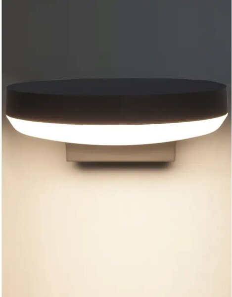 ENZI ZUNANJA STENSKA SVETILKA LED 15W/3000K/1630lm/IP54/temno siva NL9936101