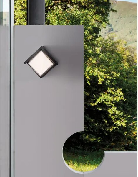 MAX ZUNANJA STENSKA SVETILKA LED 12W/3000K/630lm/IP65/TEMNO SIVA NL9026001