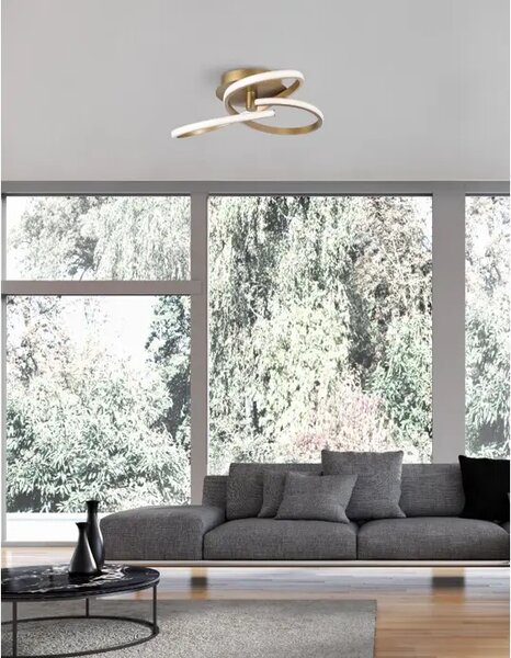 STROPNA SVETILKA FUSION LED 40W/3000K/3017lm/IP20/MEDENINSKO ZLATA NL1701101004