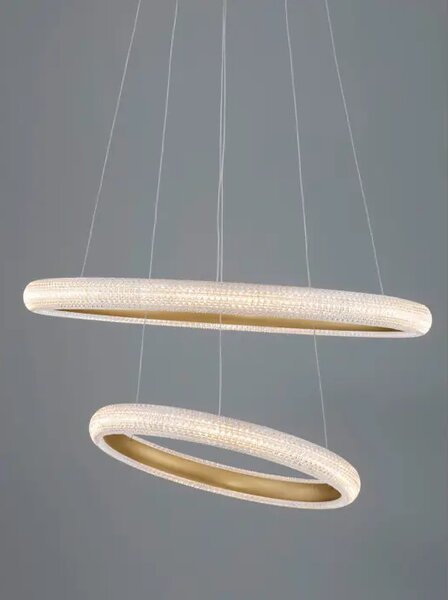 Viseča LED svetilka MEDORA 41,5 W/3000K/3500lm/DIMM/IP20/ ZLATA MEDENINA NL9748156