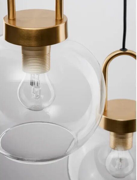 VISEČA SVETILKA IRVINE E27 /IP20/ PROZORNA V ZLATI MEDENINASTI BARVI NL9241190