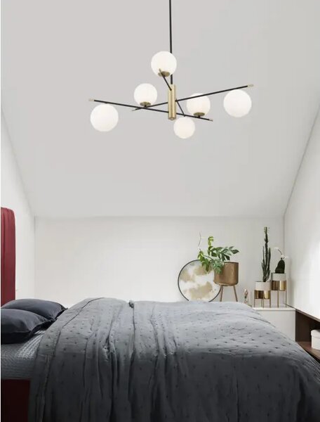 GIT VISEČA SVETILKA G9 /IP20/MAT ČRNO-ZLATA NL9009296