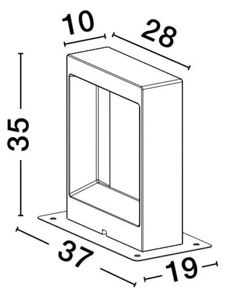 ZUNANJA SVETILKA CAIRO LED 8W/3000K/380lm/IP65/SIVA NL9540217