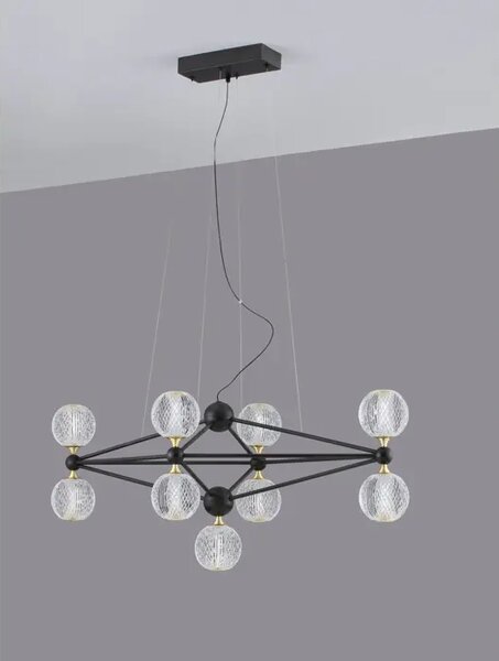VISEČA LED SVETILKA BELINDA 42W/3000K/2238,28lm/DIMM/IP20/ČRNA NL9695300