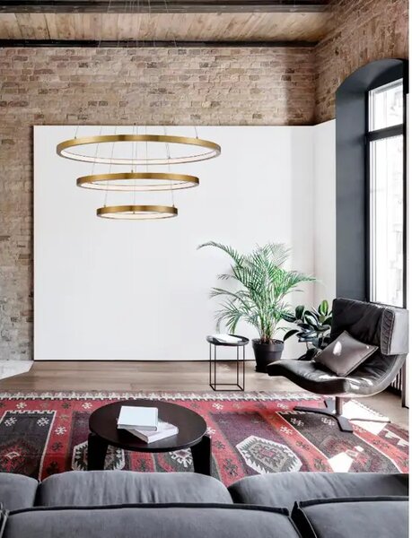 Viseča LED svetilka EMPATHIA 108W/3000K/2245lm/DIMM/IP20/MEDENINA ZLATA NL9172869