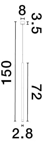 Viseča LED svetilka DANDIA 6W/3000K/365lm/IP20/ČRNA NL9540200
