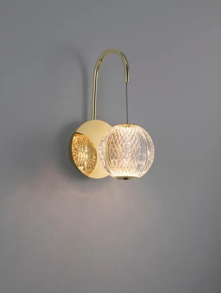 BRILLANTE STENSKA SVETILKA LED 4,2 W/3200 K/204,52 lm/IP20/ ZLATA NL9695100