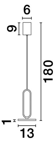 VISEČA LED SVETILKA GEA 8W/3000K/560lm/IP20/ ČRNA NL9501207