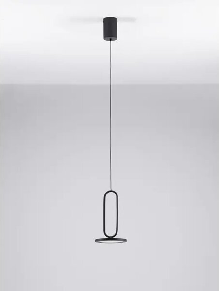VISEČA LED SVETILKA GEA 8W/3000K/560lm/IP20/ ČRNA NL9501207