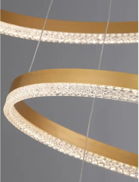 VISEČA LED SVETILKA ADRIA 97W/3000K/9453lm/DIMM/IP20/ ZLATA MEDENINA NL9530232