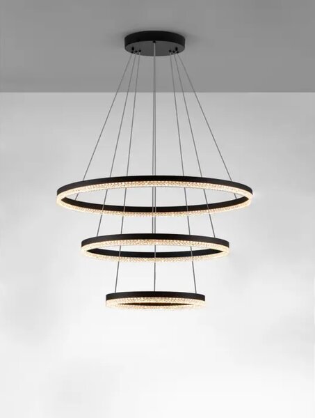 VISEČA LED SVETILKA ADRIA 97W/3000K/9453lm/DIMM/IP20/ČRNA NL9530231