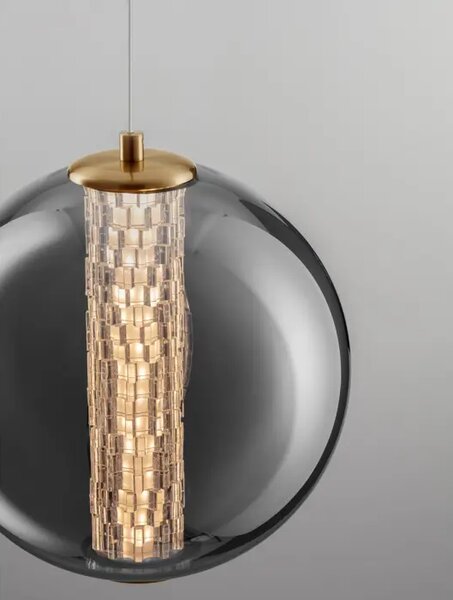 Viseča LED svetilka NAVI/3000K/8W/934Lm/ ZLATA V SIVI BARVI NL9186951