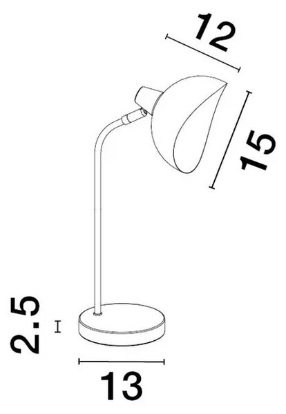 NAMIZNA SVETILKA GETI E14 /IP20/MAT ČRNO-ZLATA NL9555808