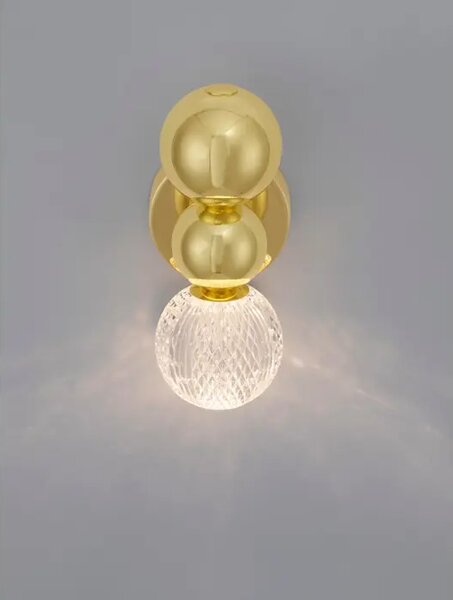 BRILLE LED STENSKA SVETILKA 4W/3200K/205lm/IP20/ ZLATA NL9522040