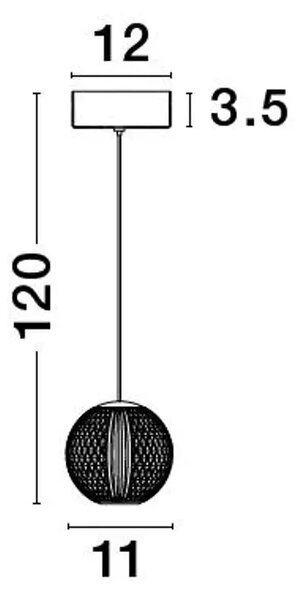 BRILLANTE VISEČA LED SVETILKA 6W/3200K/247lm/IP20/KROM NL9186908