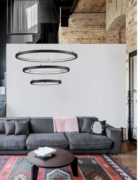 Viseča LED svetilka EMPATHIA 108W/3000K/2245lm/DIMM/IP20/ ČRNA NL9172867