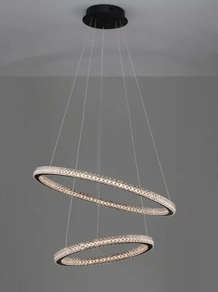 Viseča LED svetilka GINEVRA 54W/3000K/3350lm/DIMM/IP20/ ČRNA NL9748159