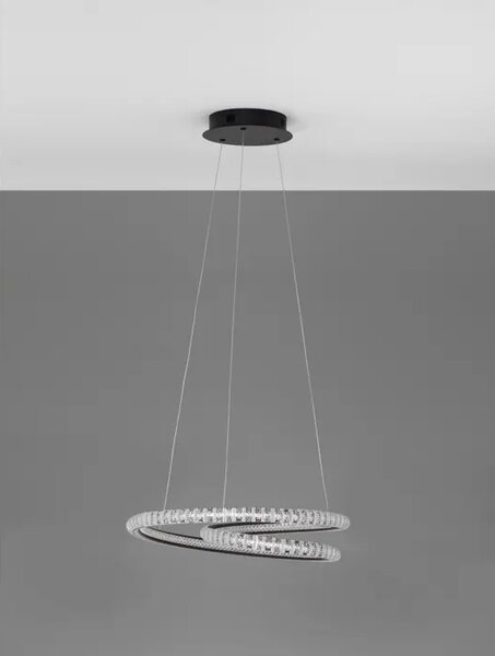 Viseča LED svetilka GINEVRA 45W/3000K/2800lm/DIMM/IP20/ ČRNA NL9748165