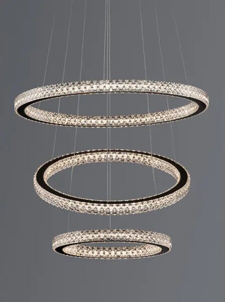 Viseča LED svetilka GINEVRA 69W/3000K/3900lm/DIMM/IP20/ ČRNA NL9748158