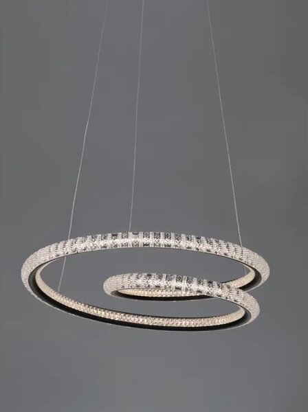 Viseča LED svetilka GINEVRA 45W/3000K/2800lm/DIMM/IP20/ ČRNA NL9748165