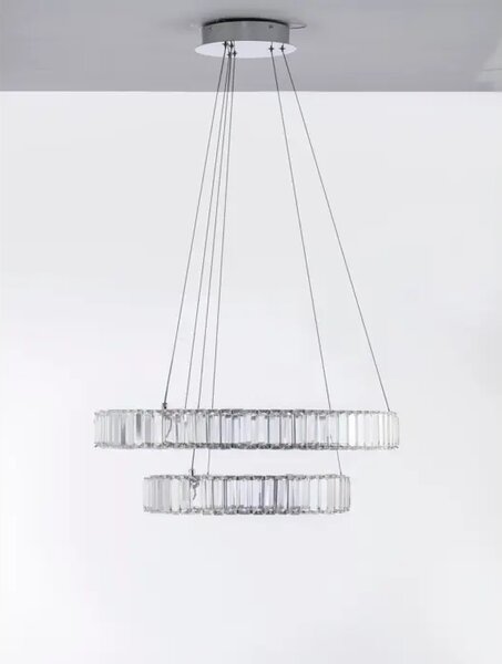 Viseča LED svetilka AURELIA 46W/3500K/4328lm/DIMM/IP20/krom NL9333068