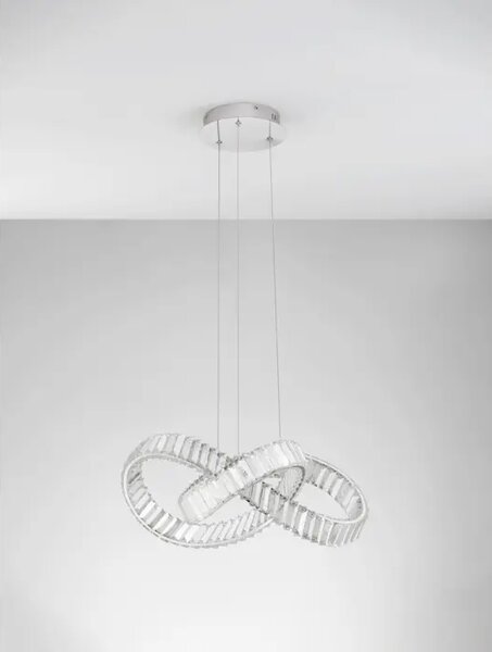 Viseča LED svetilka CONCETO 49W/3500K/4075lm/DIMM/IP20/krom NL9019723