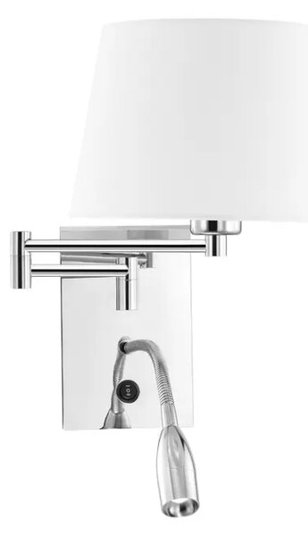 STENSKA SVETILKA CINGO LED & E27 3W/3000K/180lm/IP20/BELA - KROMIRANA NL6102682