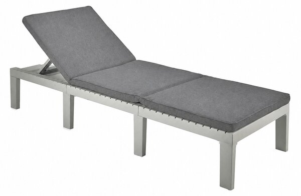 Vrtni ležalnik HAITI z blazino, 65×195×78cm, bela I.P.A.E-Progarden