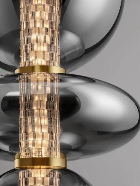 Viseča LED svetilka NAVI/3000K/20W/2601Lm/ ZLATA V SIVI BARVI NL9186952