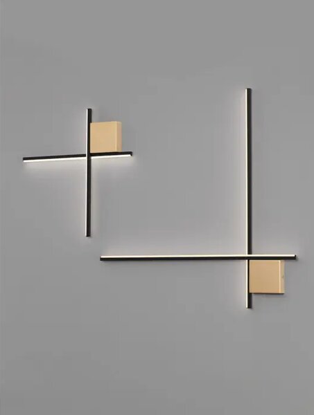 STENSKA SVETILKA CROSS LED/3000K/15W/881Lm/BRUŠENO ZLATO NL9006085