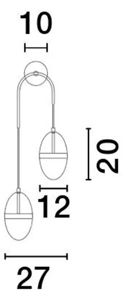 EGNA STENSKA SVETILKA LED /3000K/24W/2704lm/ ZLATA NL9009283