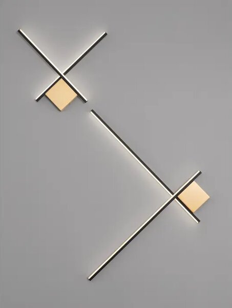STENSKA SVETILKA CROSS LED/3000K/15W/881Lm/BRUŠENO ZLATO NL9006085