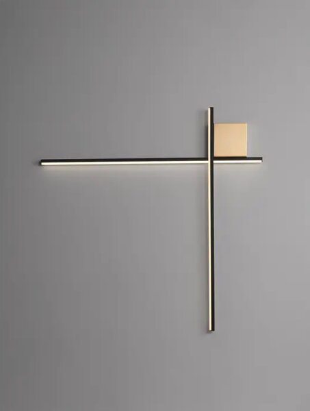 STENSKA SVETILKA CROSS LED/3000K/20W/1359Lm/BRUŠENO ZLATO NL9006087