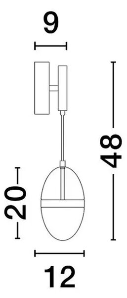 EGNA STENSKA SVETILKA LED /3000K/13W/1422lm/ ZLATA NL9009282