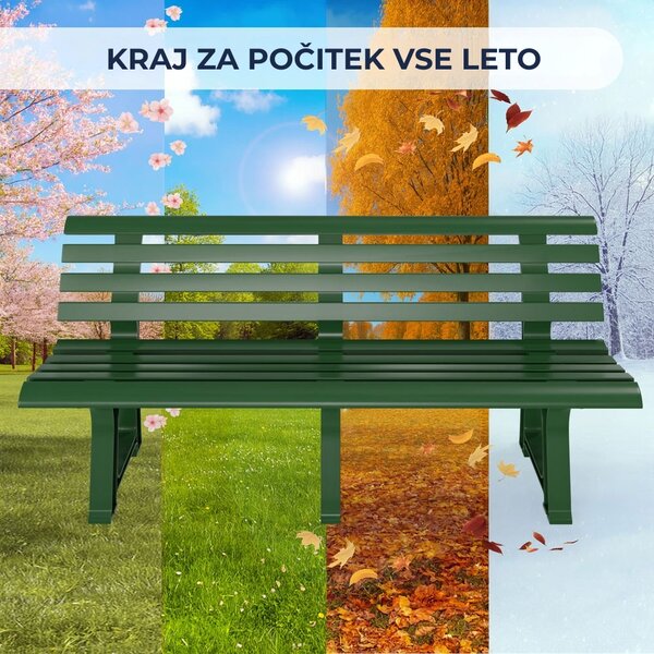 Vrtna klop ORCHIDEA, 145x49x74cm, zelena I.P.A.E-Progarden