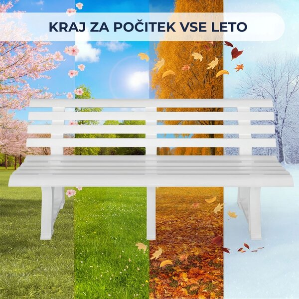 Vrtna klop ORCHIDEA, 145x49x74cm, bela I.P.A.E-Progarden