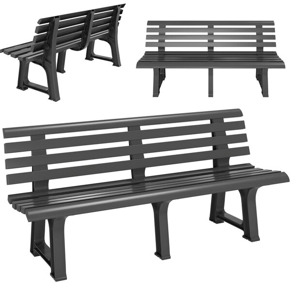 Vrtna klop ORCHIDEA, 145x49x74cm, antracit I.P.A.E-Progarden