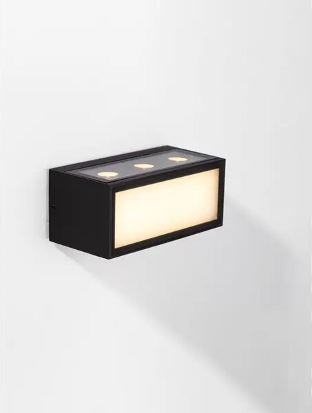 STENSKA SVETILKA INGA LED 3000K 875lm IP65 ČRNA NL9030593